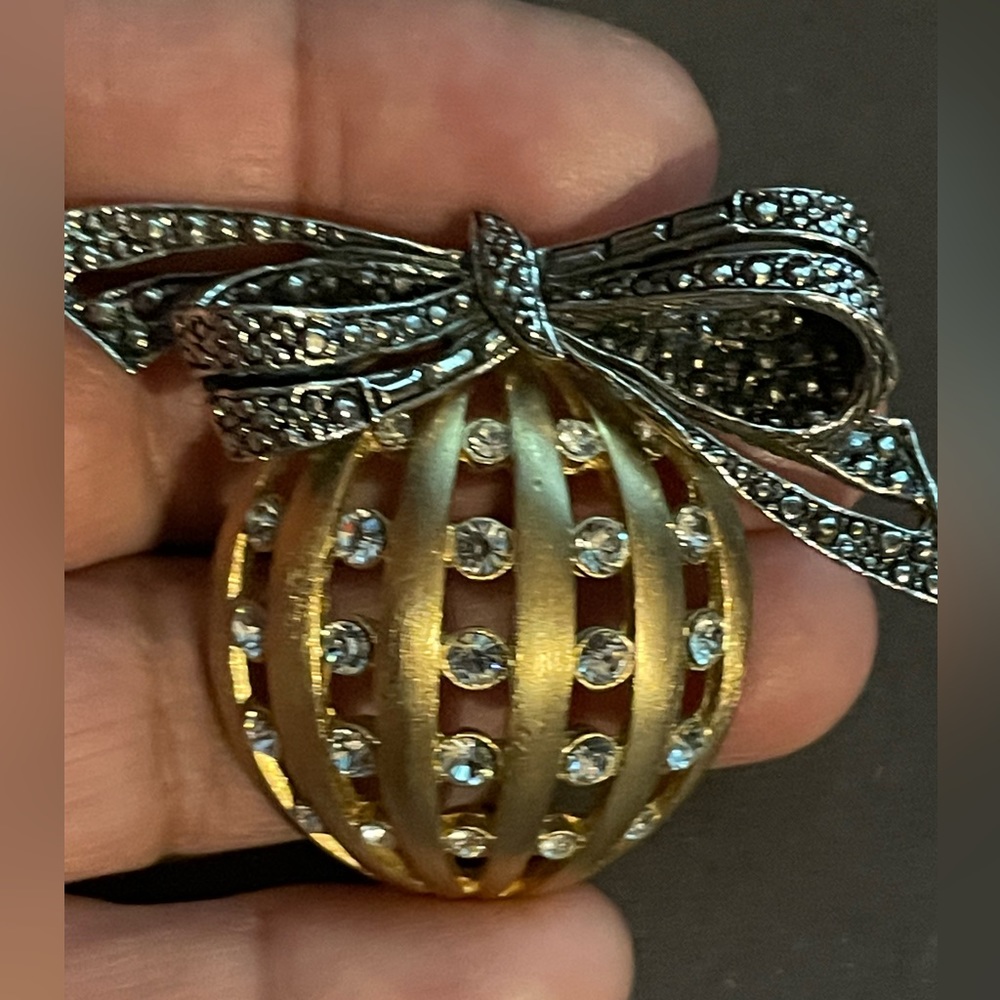 Darlene Rhinestone Christmas Bulb  Brooch